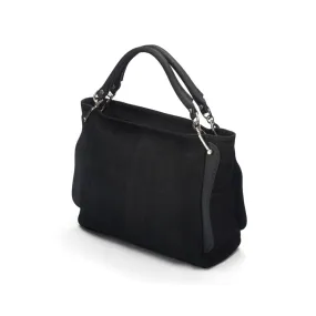 Abby Nubuck Handbag - Black