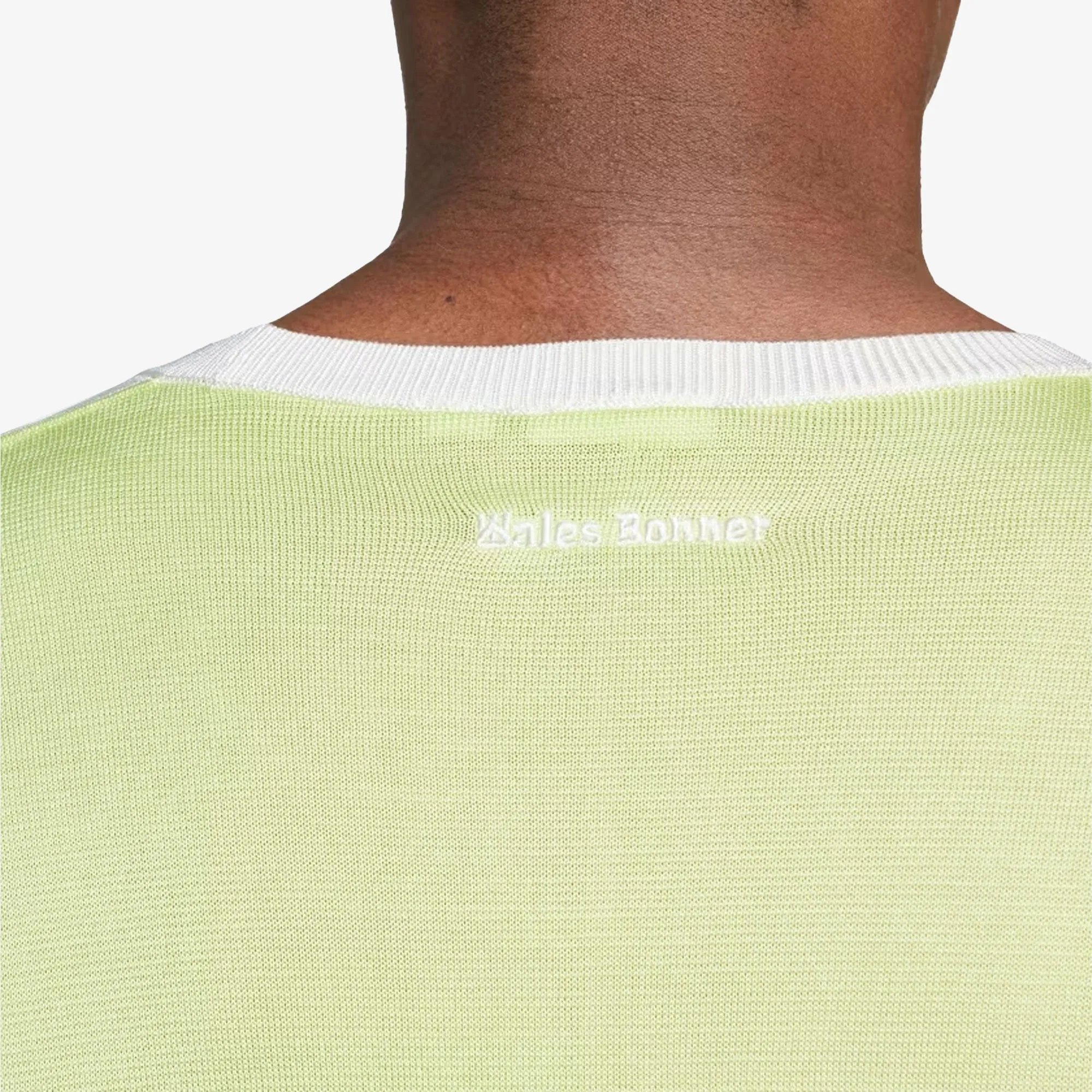 Adidas Originals | WALES BONNER KNIT LONG SLEEVE TEE  { SEMI FROZEN YELLOW/CHALK WHITE