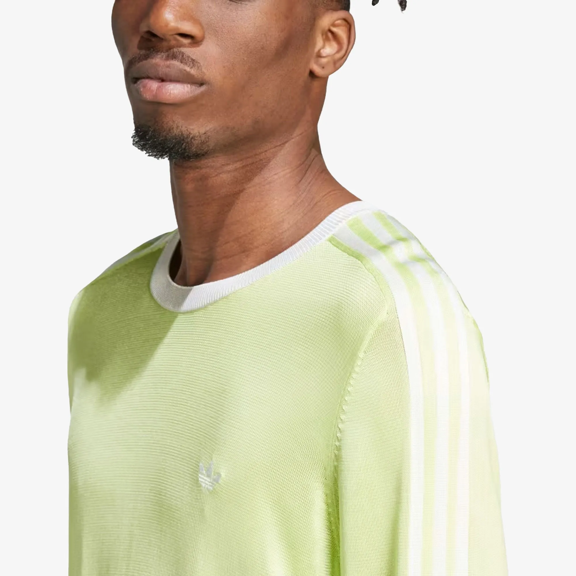 Adidas Originals | WALES BONNER KNIT LONG SLEEVE TEE  { SEMI FROZEN YELLOW/CHALK WHITE