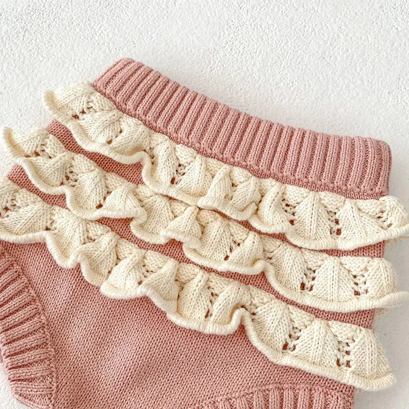 Baby Girls Sweater & Shorts - 2PCS Set