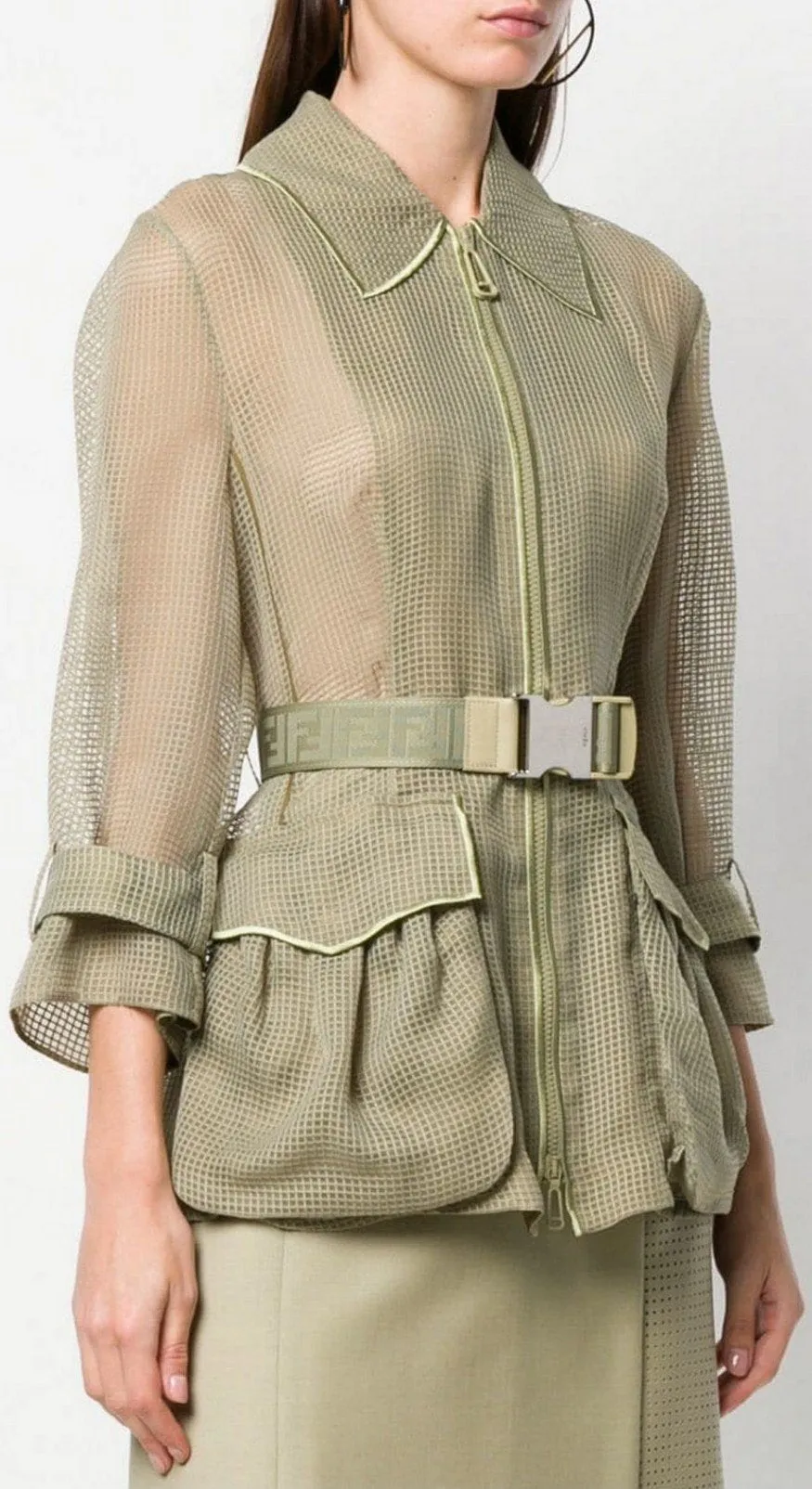 Belted Textured Jacket