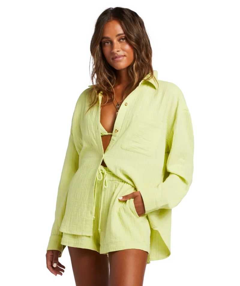 Billabong Right On L/S Shirt-Light Lime