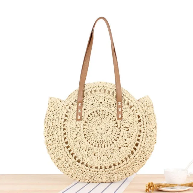 Bohemian Round Straw Handbag