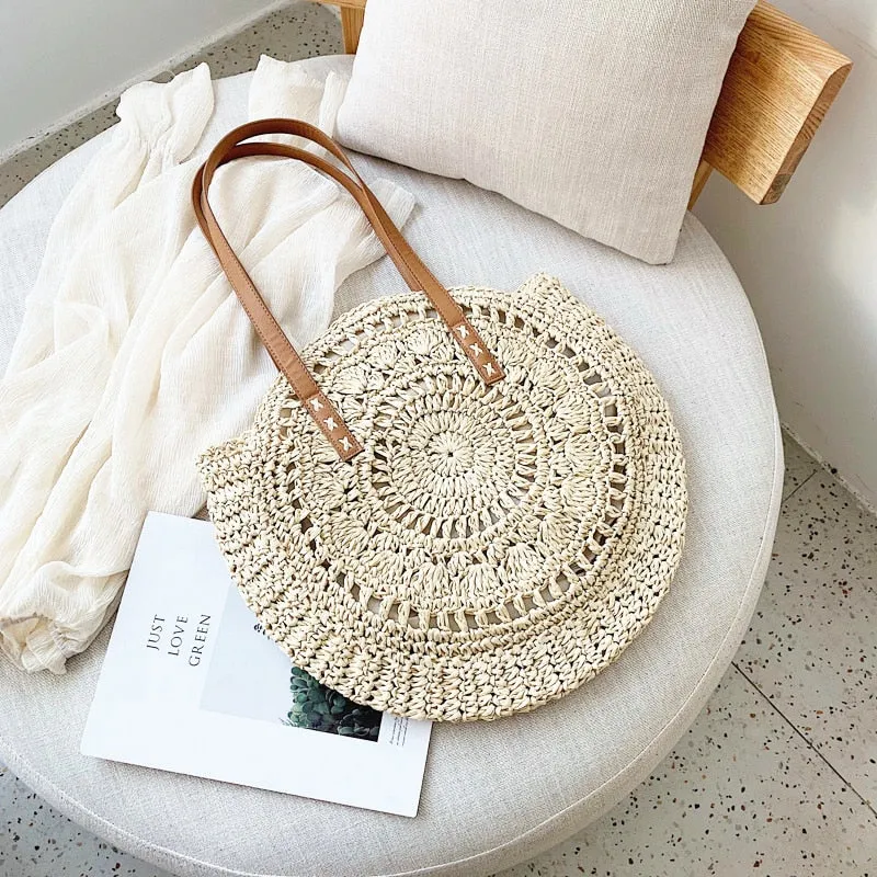 Bohemian Round Straw Handbag