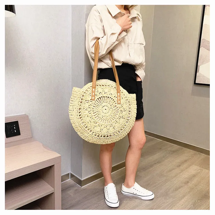 Bohemian Round Straw Handbag