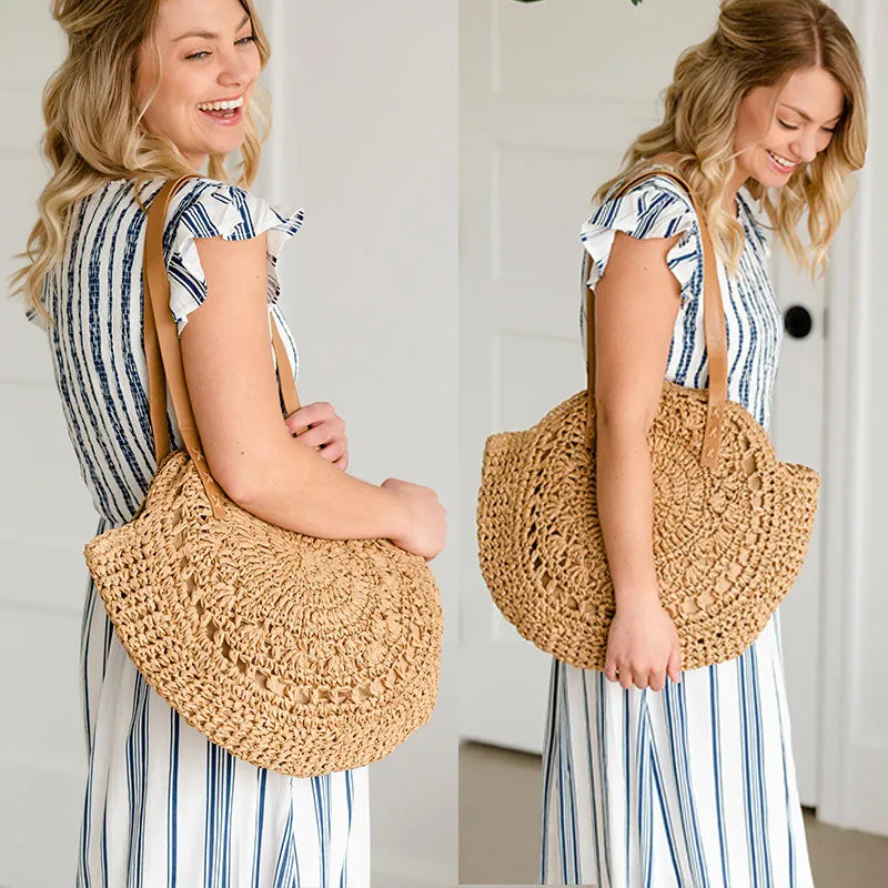 Bohemian Round Straw Handbag