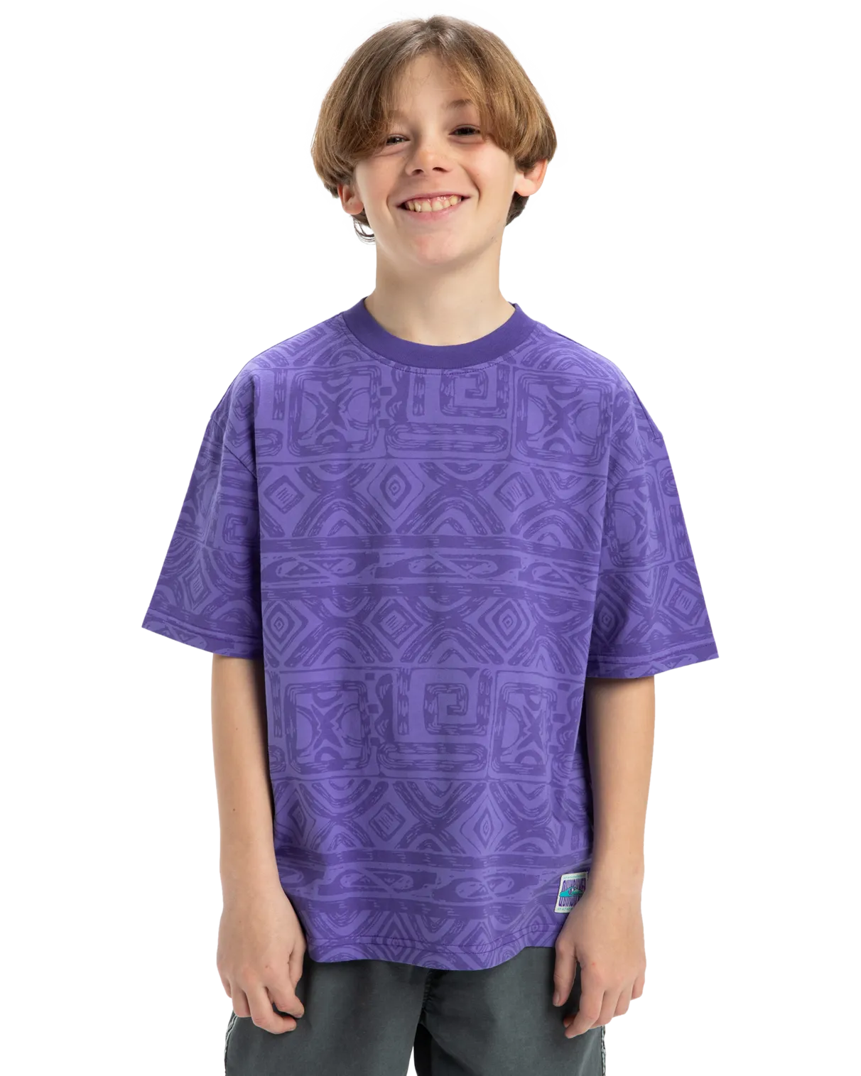 Boys Global Heat T-Shirt in Dusted Peri Global Heat