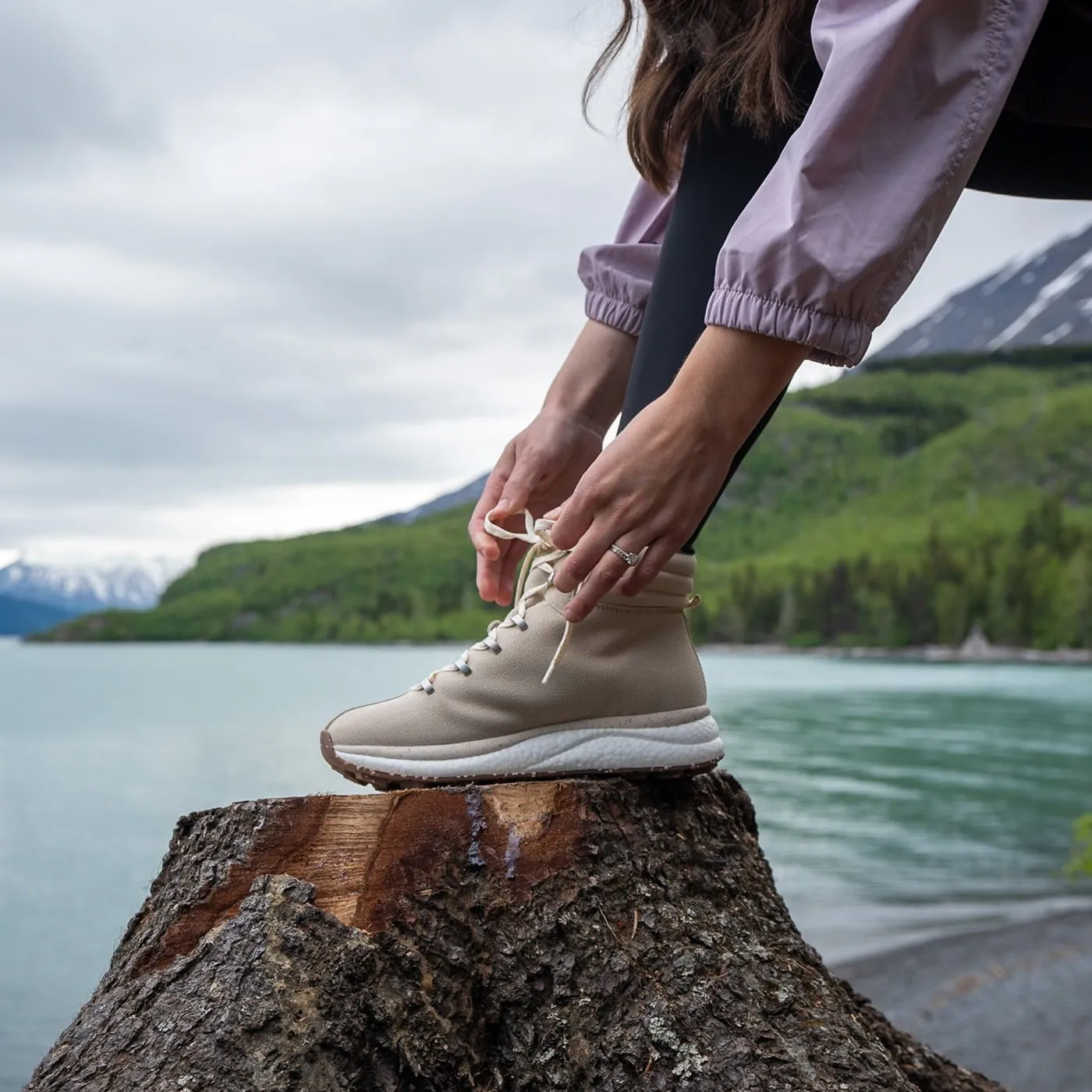 BUCKLY in BEIGE Sneaker Boots