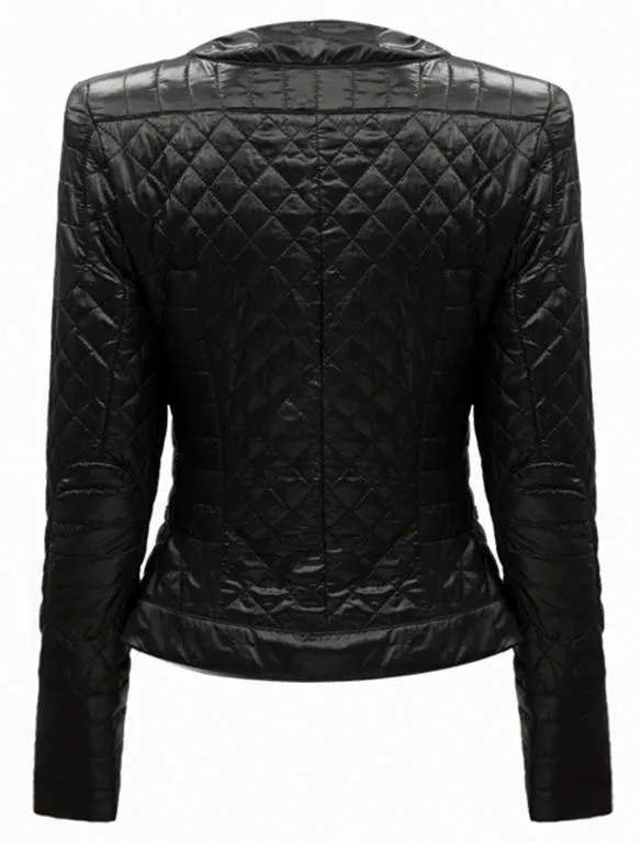 Button-Embellished Padded Jacket