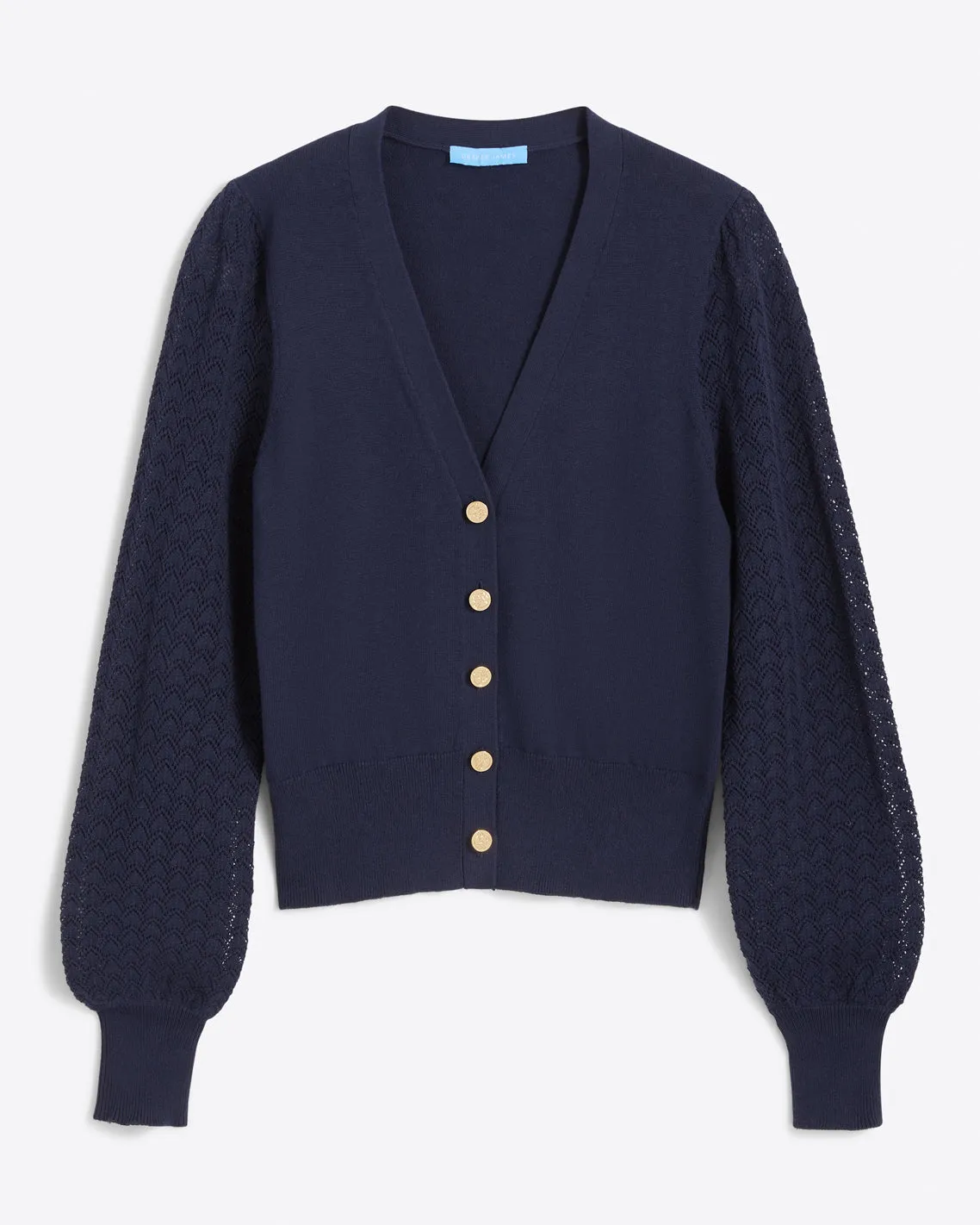 Button Front Cardigan in Navy