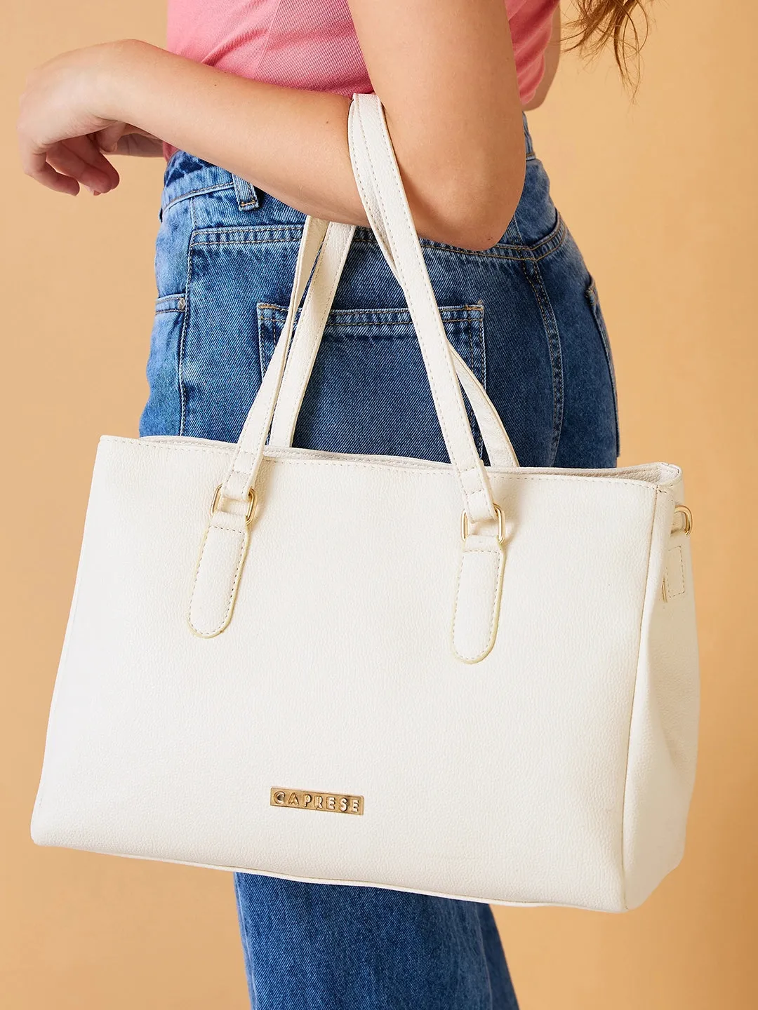 Caprese Jolie Tote Medium Off White