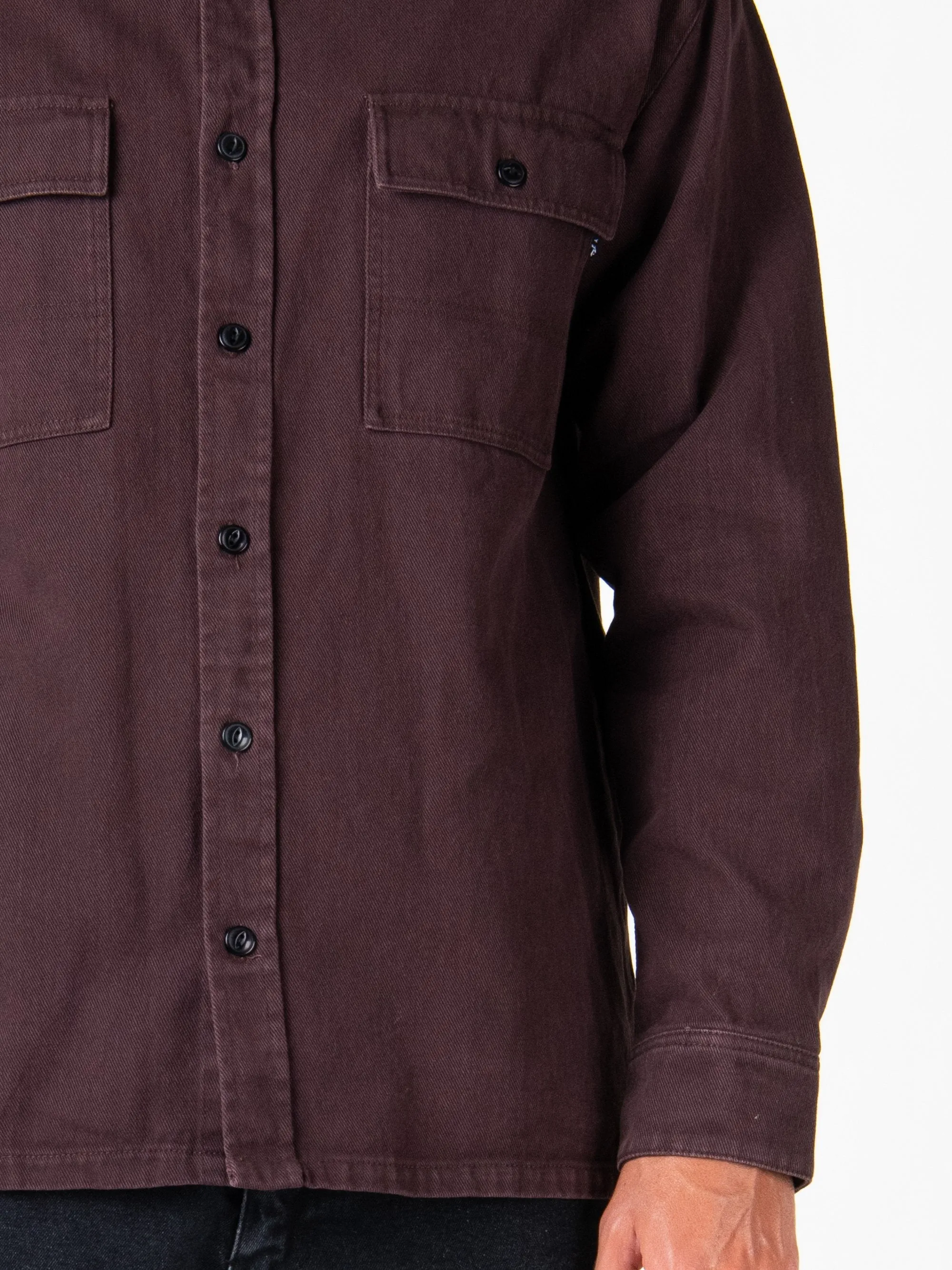 Charlie Long Sleeve Overshirt - Dark Coffee