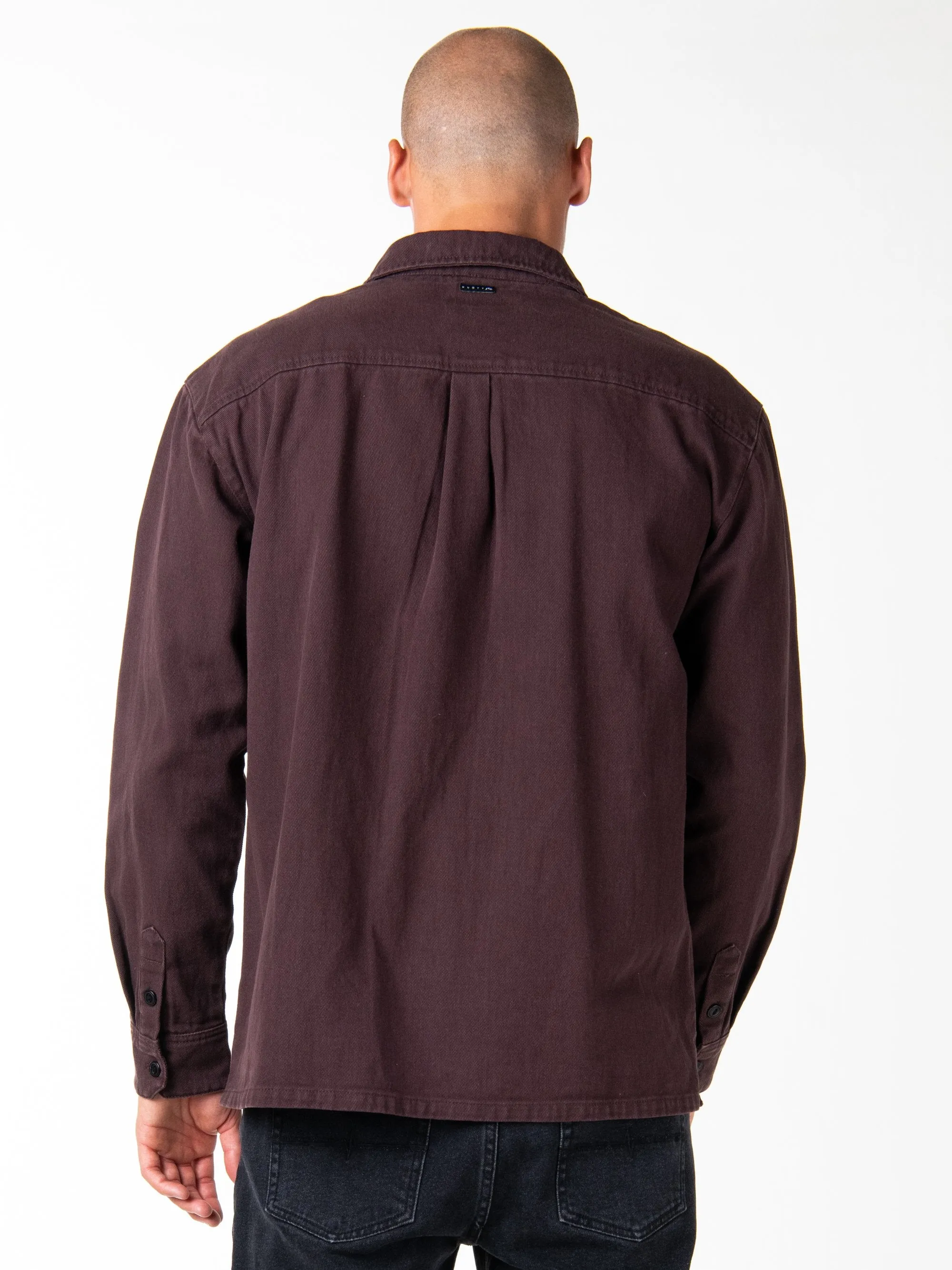 Charlie Long Sleeve Overshirt - Dark Coffee