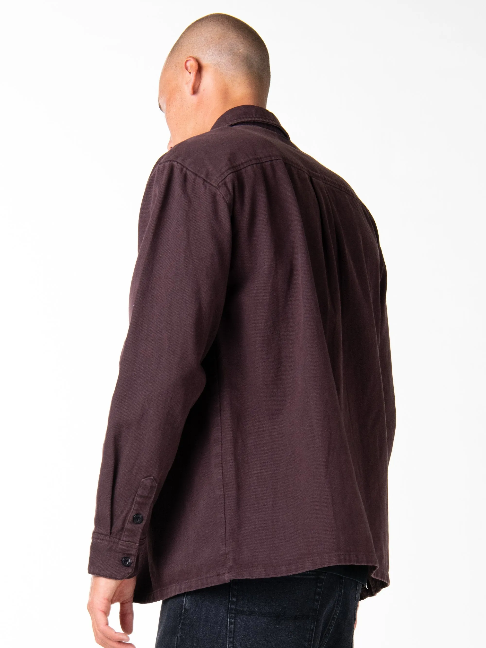 Charlie Long Sleeve Overshirt - Dark Coffee