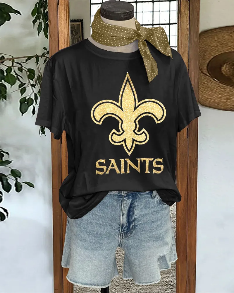 Classic New Orleans Saints Print T-shirt