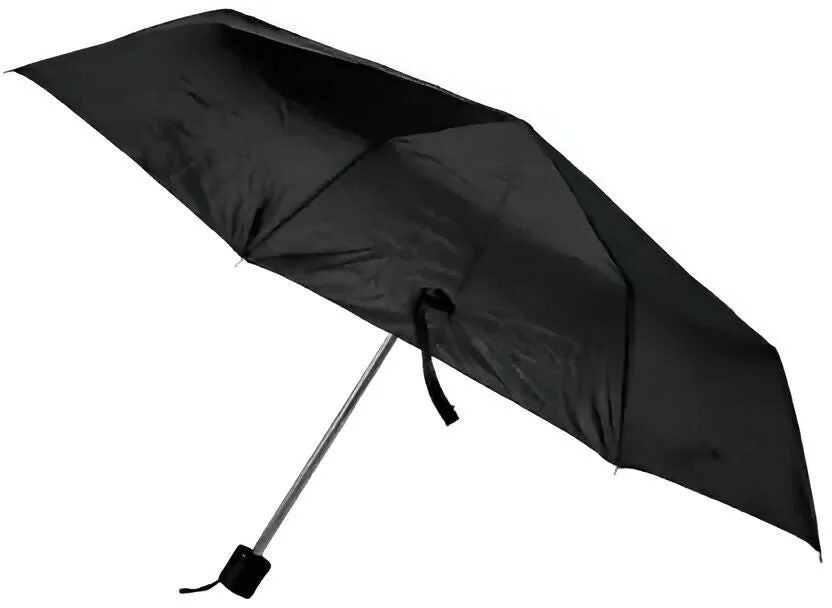 Compact 2-Fold Black Umbrella