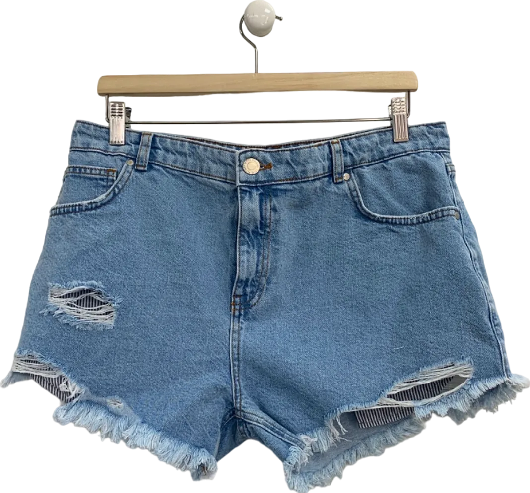 Couture Club Blue Double Layer Boxer Denim Shorts UK 12