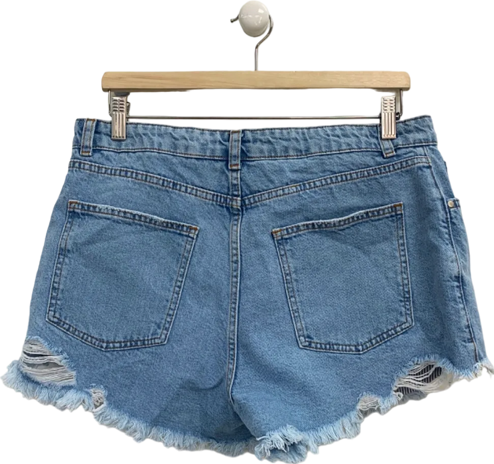 Couture Club Blue Double Layer Boxer Denim Shorts UK 12