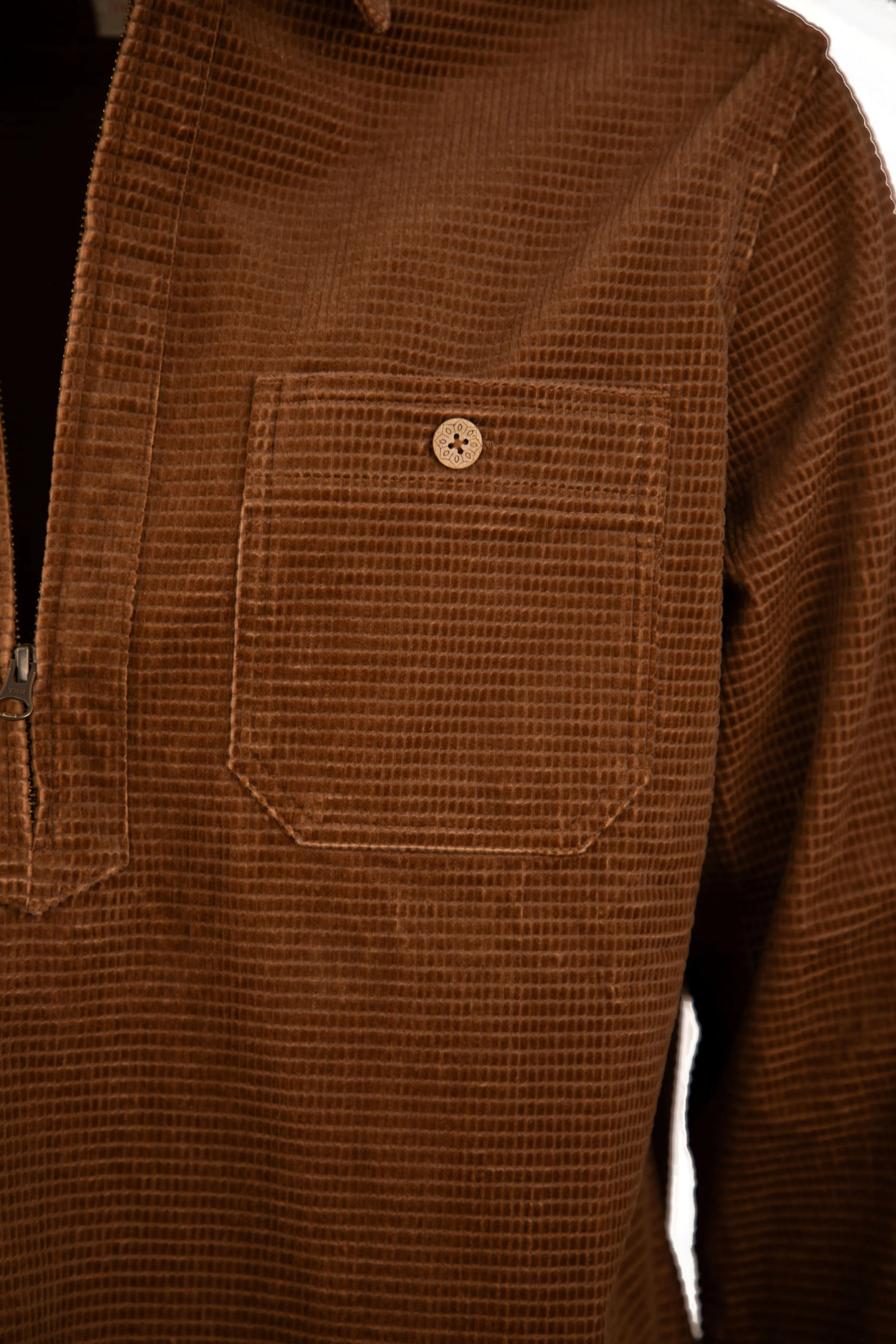 Criss-Cross Corduroy Zip Popover