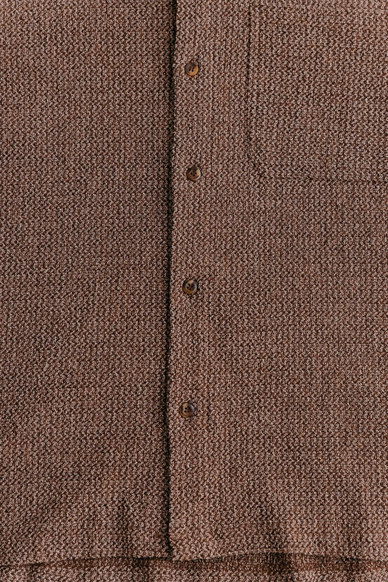 Dixton - Textured Brown Short Sleeve Shirt