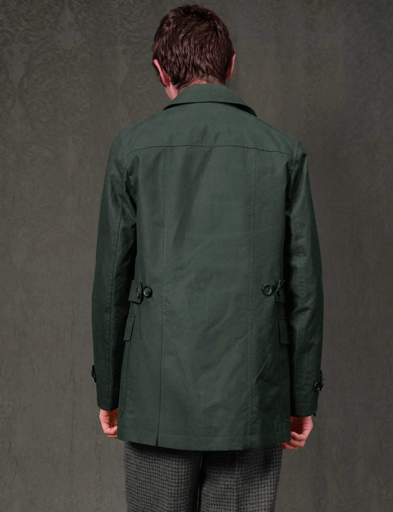 Double Breasted Oliver Spencer Trench Coat - Dark Green