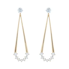 Graduated Diamond Drop Earring Jackets