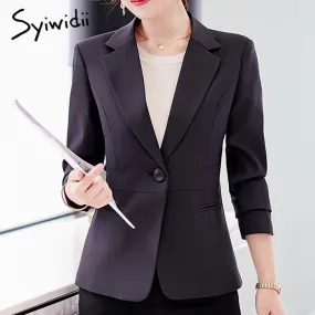 Joskaa 6 Colors Women Blazers and Jackets Office Lady Slim Pink Black White Blue Korean Fashion Clothes Women Spring 2024 Coat