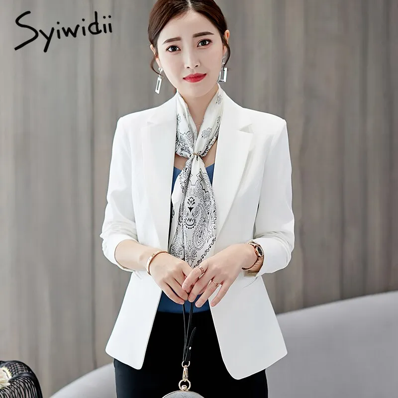 Joskaa 6 Colors Women Blazers and Jackets Office Lady Slim Pink Black White Blue Korean Fashion Clothes Women Spring 2024 Coat