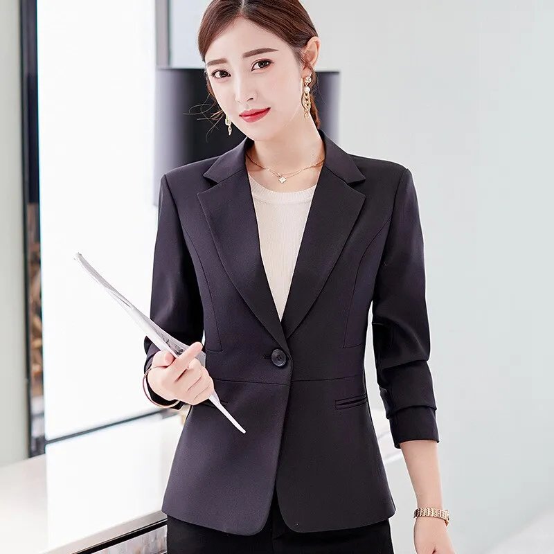 Joskaa 6 Colors Women Blazers and Jackets Office Lady Slim Pink Black White Blue Korean Fashion Clothes Women Spring 2024 Coat