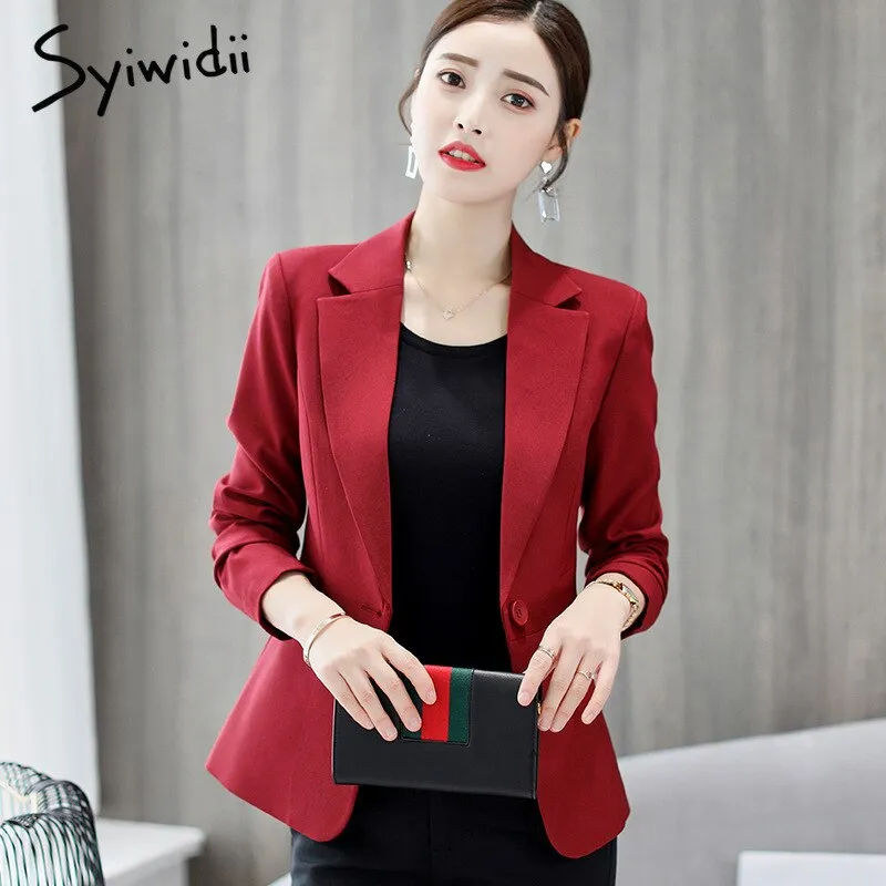 Joskaa 6 Colors Women Blazers and Jackets Office Lady Slim Pink Black White Blue Korean Fashion Clothes Women Spring 2024 Coat