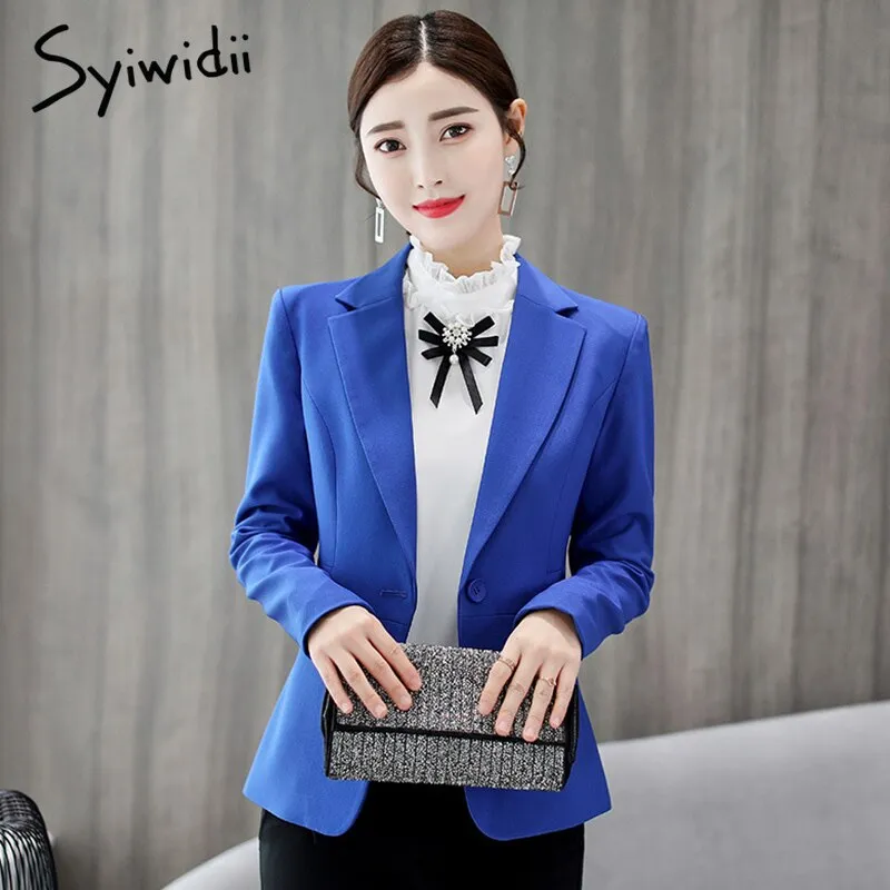 Joskaa 6 Colors Women Blazers and Jackets Office Lady Slim Pink Black White Blue Korean Fashion Clothes Women Spring 2024 Coat