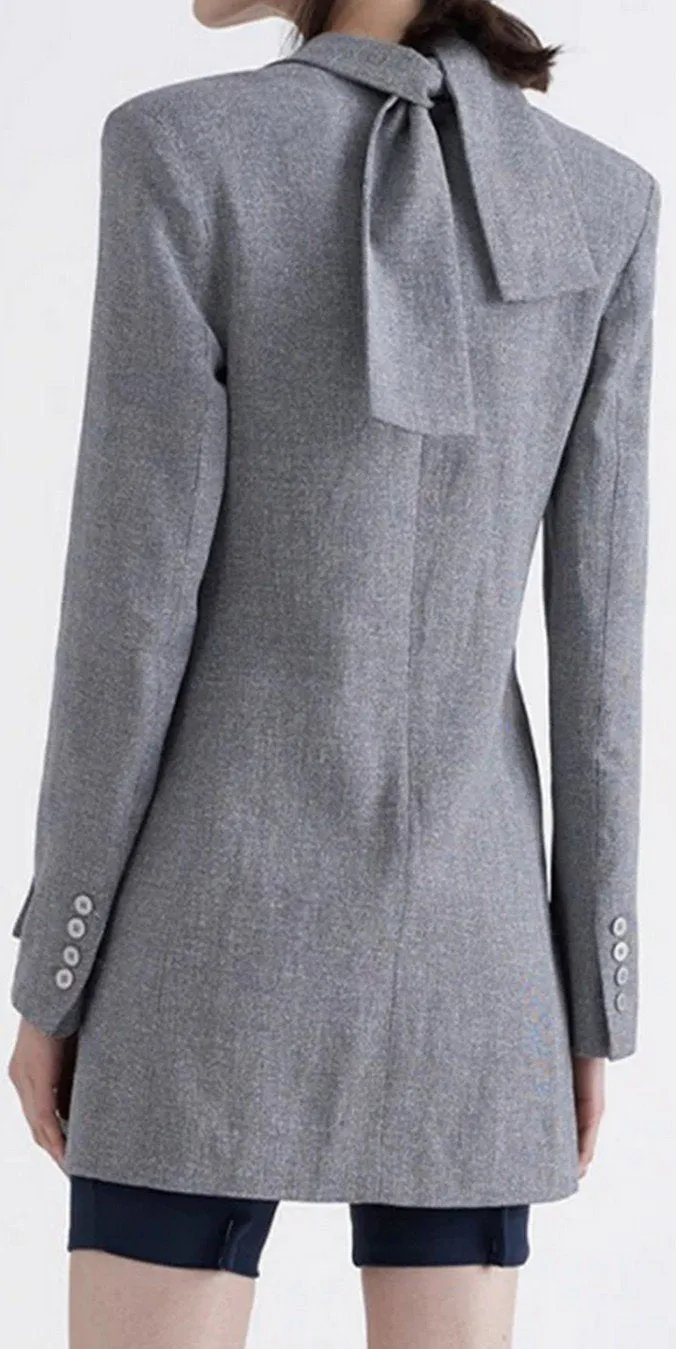 Knotted Blazer, Grey