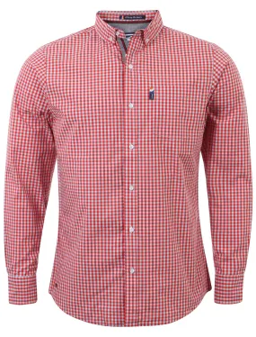 Le Shark Hampstead cotton shirt in Spiced Coral