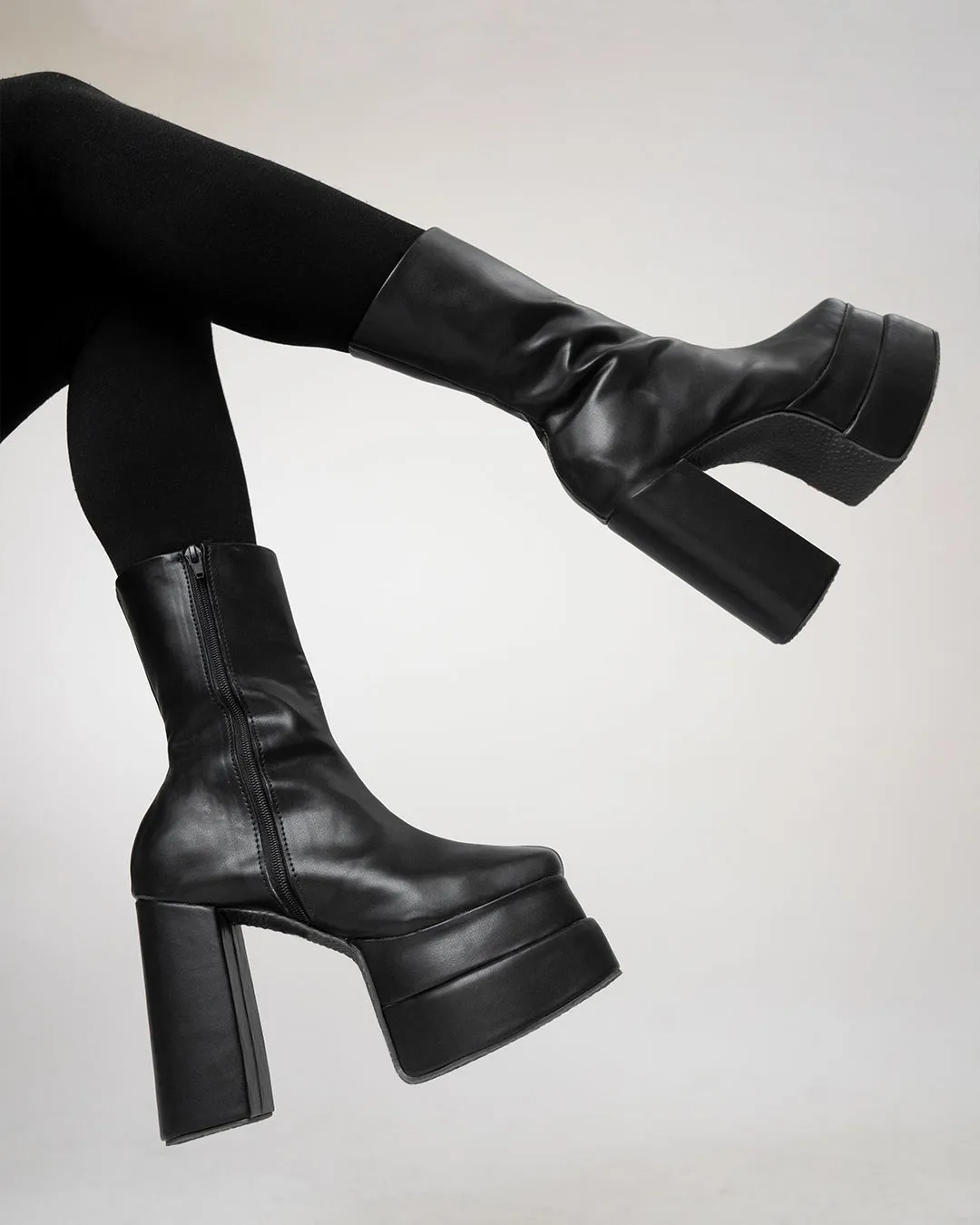 Littlebox Aevitas Platform Boots Black Footwear