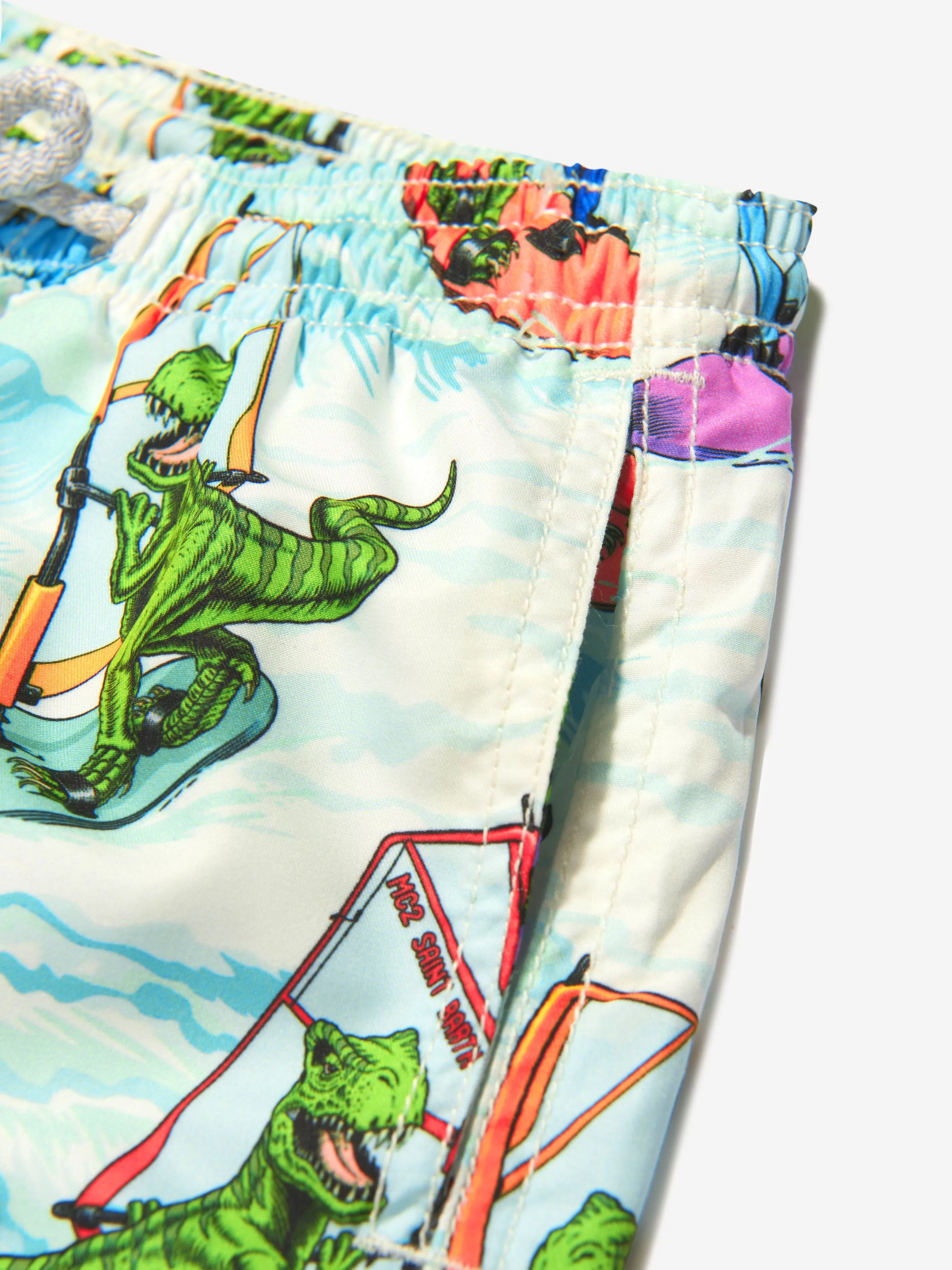 MC2 Saint Barth Boys Dino Windsurf Print Swim Shorts