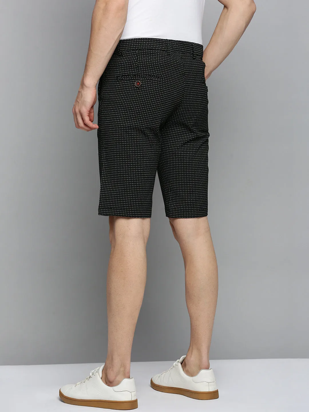 Men Black Printed Casual Shorts