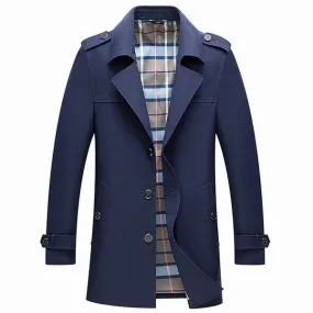 Mens Business Casual Trench Coat