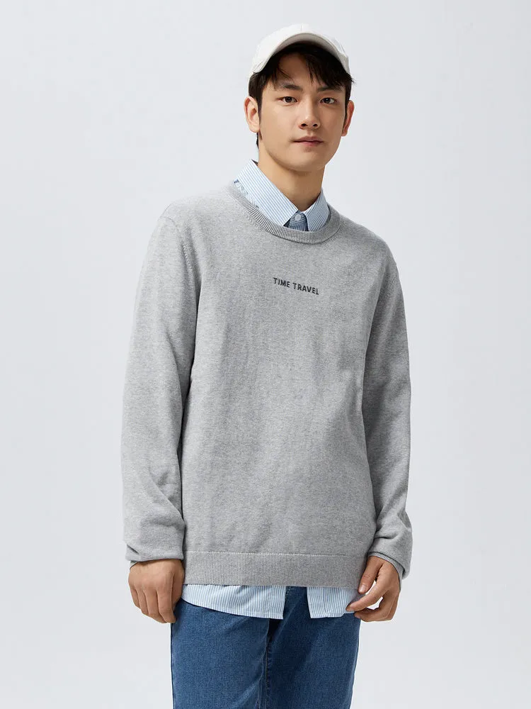 Men's Combed Cotton Fitted Pullover