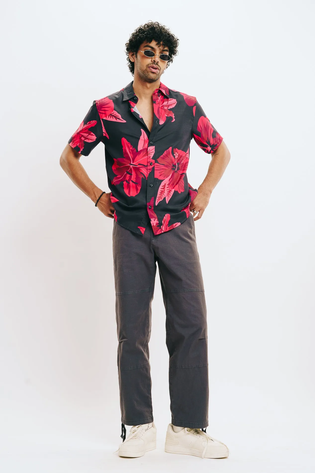 Men's Hibiscus Print Shirt