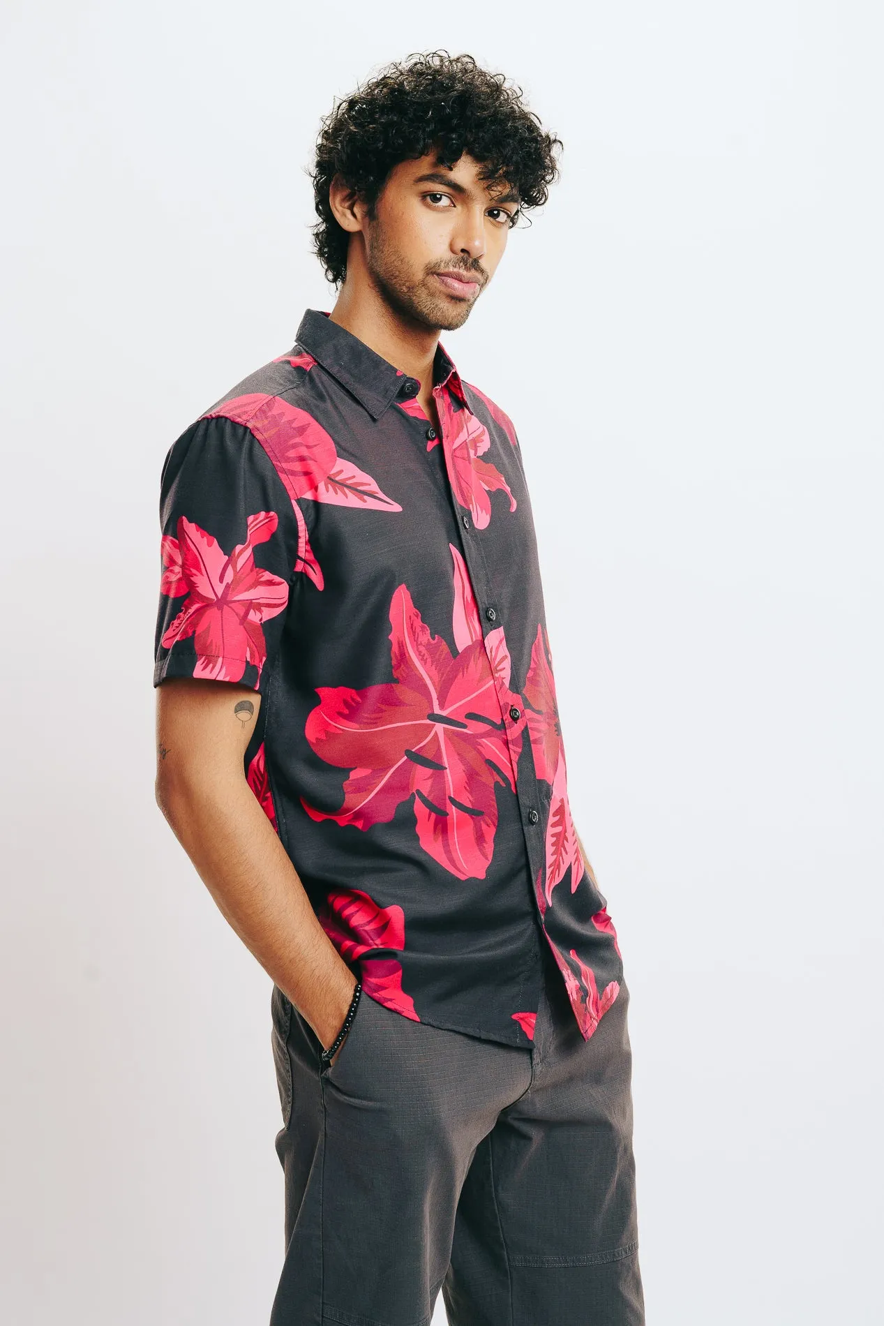 Men's Hibiscus Print Shirt