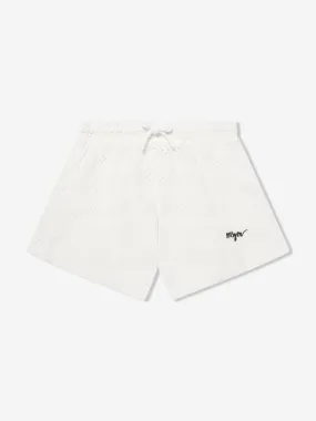 MSGM Girls Flared Shorts in White