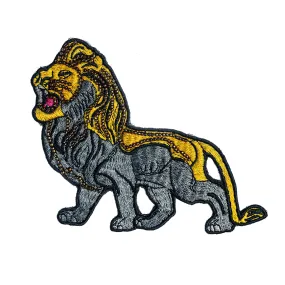 Multicolor Fearless Lion Embroidery Patch