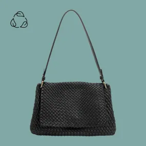 Natalia Black Recycled Vegan Shoulder Bag