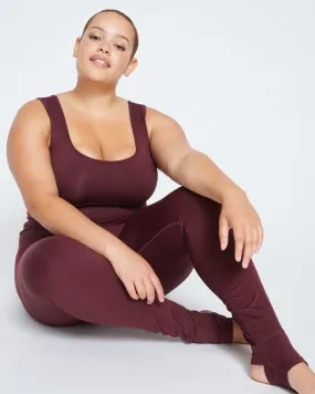 Next-to-Naked Stirrup Legging - Black Cherry