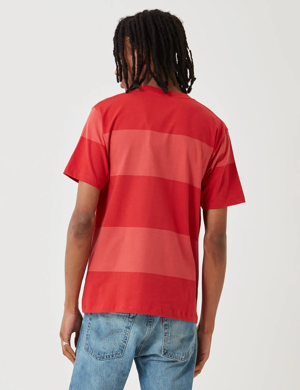 Norse Projects Johannes Block Stripe T-Shirt - Askja Red