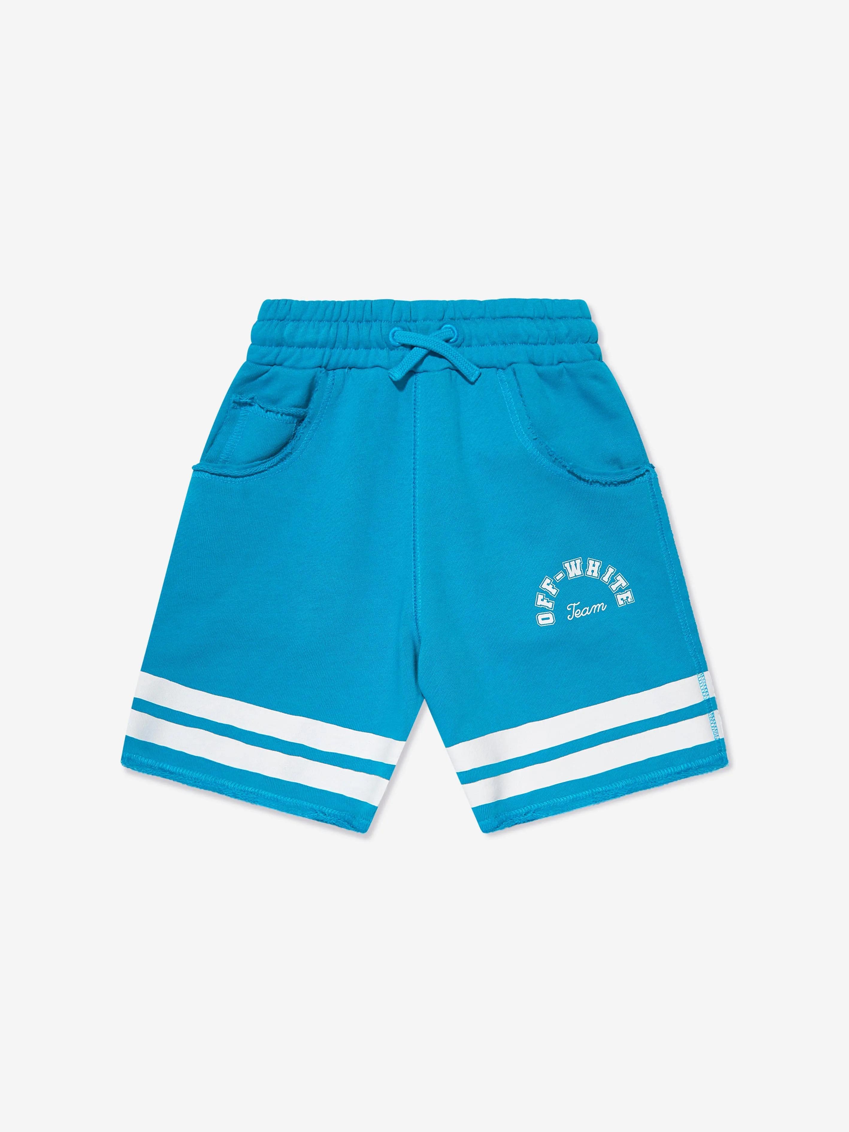 Off-White Boys Team 23 Sweat Shorts in Blue