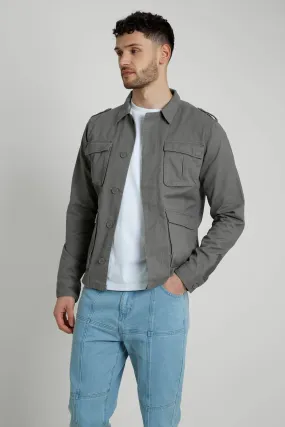 Olive Sharrow 4-Pocket Shirt Jacket