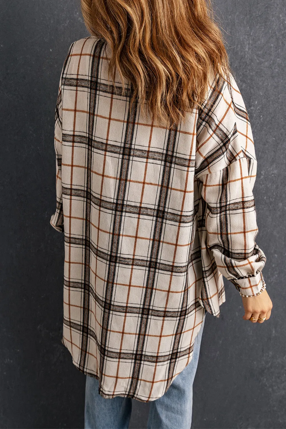 Oversized Plaid Pattern Shacket