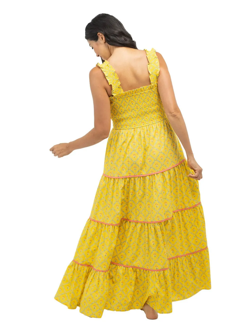 Page Maxi Dress | Marigold Trellis