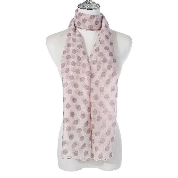 Polkadot Pink Scarf